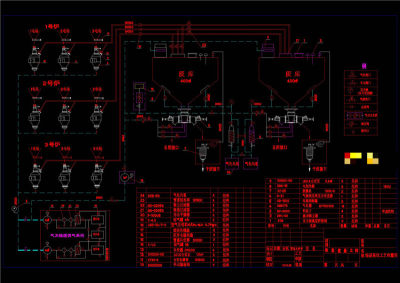 仓泵输送系统工艺布置图CAD机械图纸