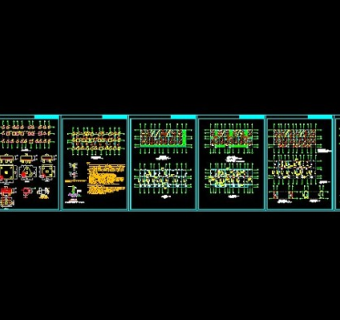 五层办公楼结构全套cad设计施工图