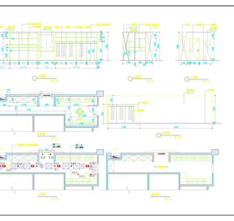 三层衣帽间cad平面图