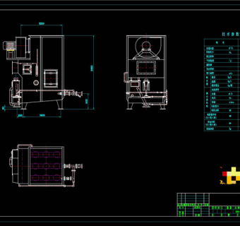 多管冲击式除尘器总图CAD机械图纸
