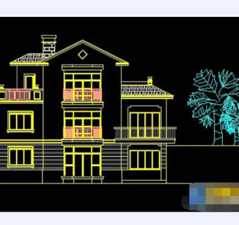 两套别墅设计图纸cad