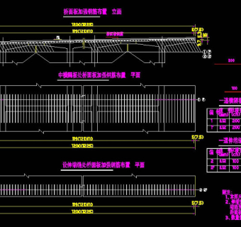 桥面板加强钢筋布置图cad图纸