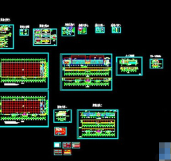 某商场建筑外幕墙cad施工设计图