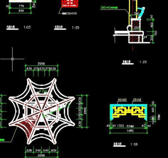 景观八角亭子CAD施工图