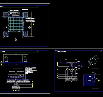 亲水平台详细平立剖面cad施工图