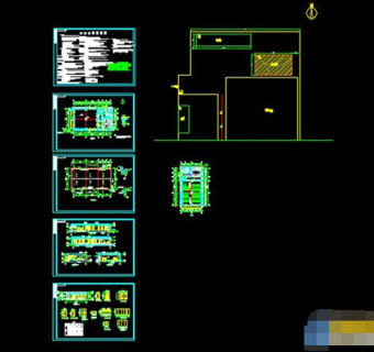 某中学生餐厅cad施工设计图