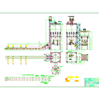 机械除渣设备布置系统详图CAD机械图纸