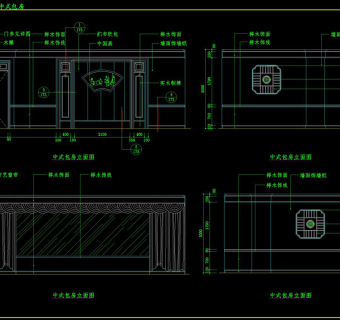 特色餐厅cad施工图