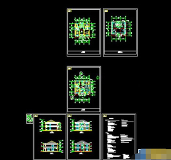 浙江某农村别墅住宅建筑cad施工图纸