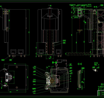 小立柱装配图cad机械工业图纸