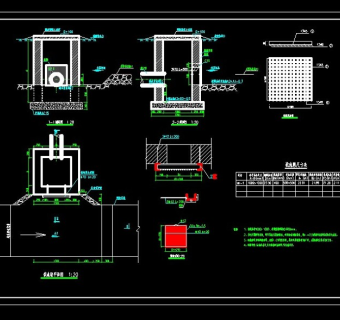 截流井整套大样CAD设计施工图