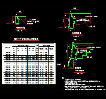 衡重式挡土墙结构详细cad设计施工