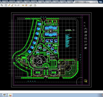xx景观园林酒店CAD规划设计方案图纸