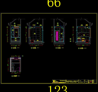 臥室卫生间cad图纸
