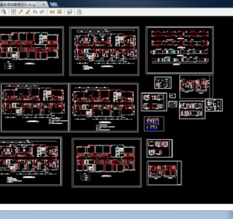 xx星级酒店内高档客房cad方案设计图