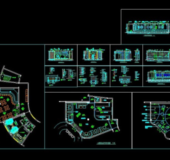 小酒吧装饰施工CAD设计图纸