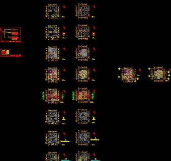 平面别墅cad图纸
