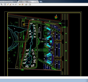 xx沿街酒店总规划设计及景观园林CAD