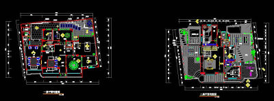 平面及立面图cad图稿素材3D模型