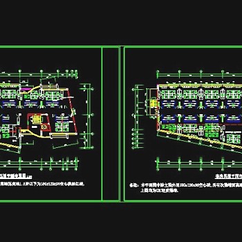 XXX小型实用宾馆CAD平面布置设计图