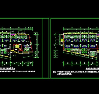 XXX小型实用宾馆CAD平面布置设计图