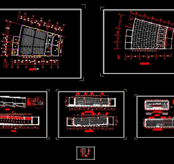 某大学阶梯式大会议室CAD设计施工图