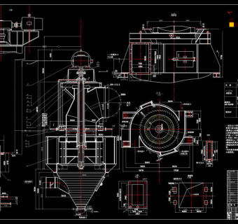 选粉机设计效果CAD机械图纸