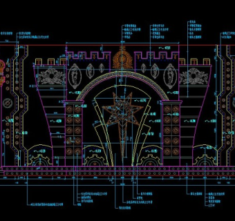 某夜总会舞台全套装饰施工CAD图纸