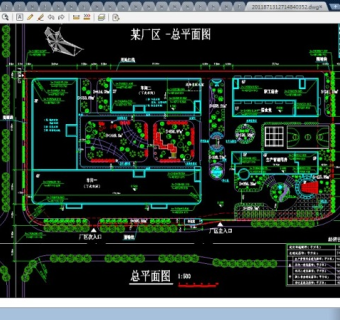 某工厂区规划整套CAD设计施工图1