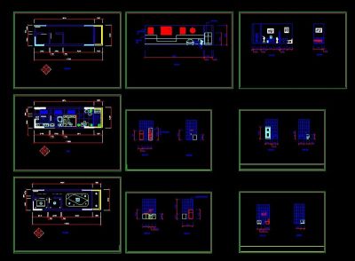 某单身公寓户型cad设计装修图纸