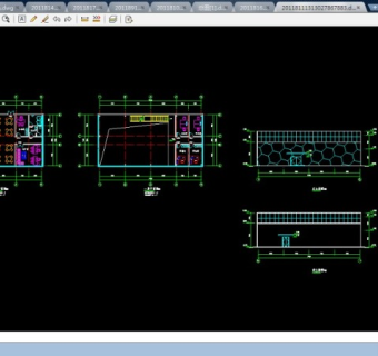 漂亮的某住址项目售楼处CAD平面施工