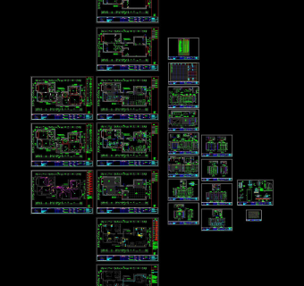 别墅施工图cad图纸