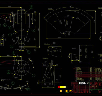 老外旋风分离器CAD机械图纸