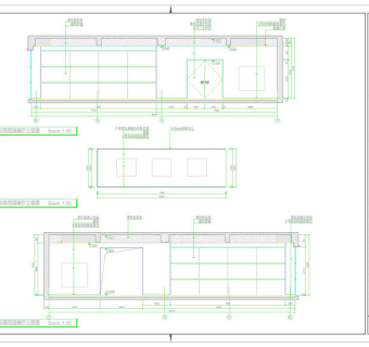艺术馆展厅立面cad图纸