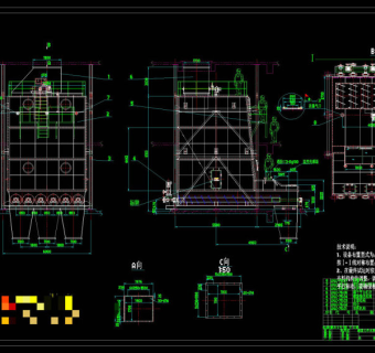 炉前螺旋料仓CAD机械图纸