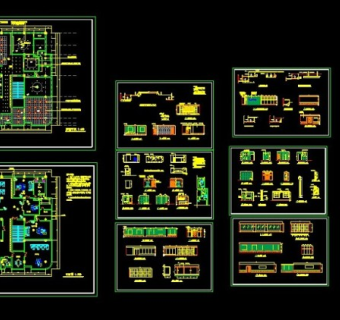电信办公大楼内外装饰设计CAD图纸