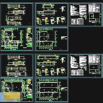 某厂职工餐厅全套cad施工图纸