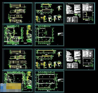 某厂职工餐厅全套cad施工图纸