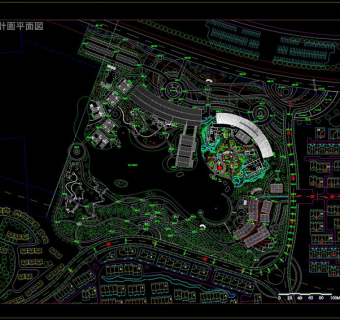西安全体景观平面cad图纸