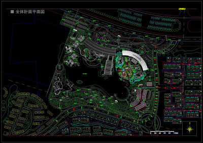 西安全体景观平面cad图纸