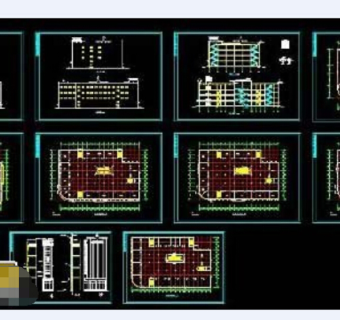 某大型综合商场全套建筑cad施工设计图