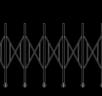 电动伸缩大门及围墙全套CAD设计方案