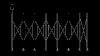 电动伸缩大门及围墙全套CAD设计方案