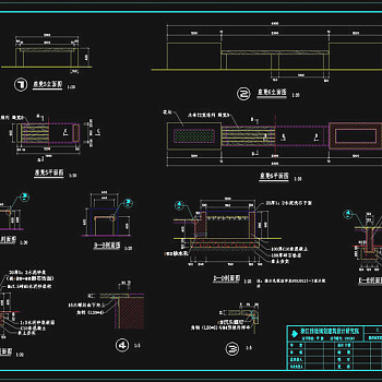 树池坐凳施工cad建筑图纸