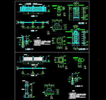 经典围墙CAD大样图纸