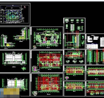 全套小高层宾馆cad施工设计图