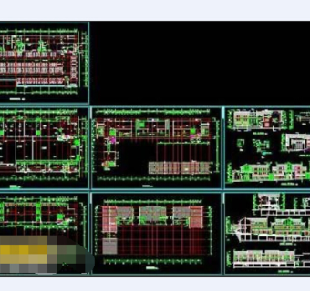 商业步行街cad全套施工设计图纸