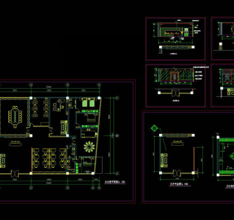 办公室大堂装饰cad图纸