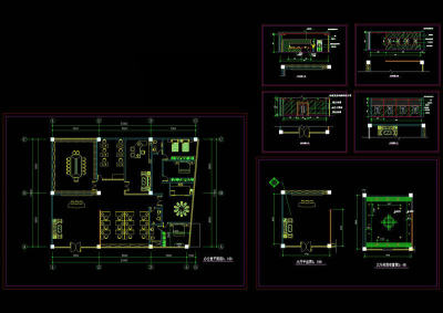 办公室大堂装饰cad图纸