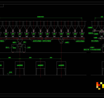 皮带机配料系统图CAD机械图纸